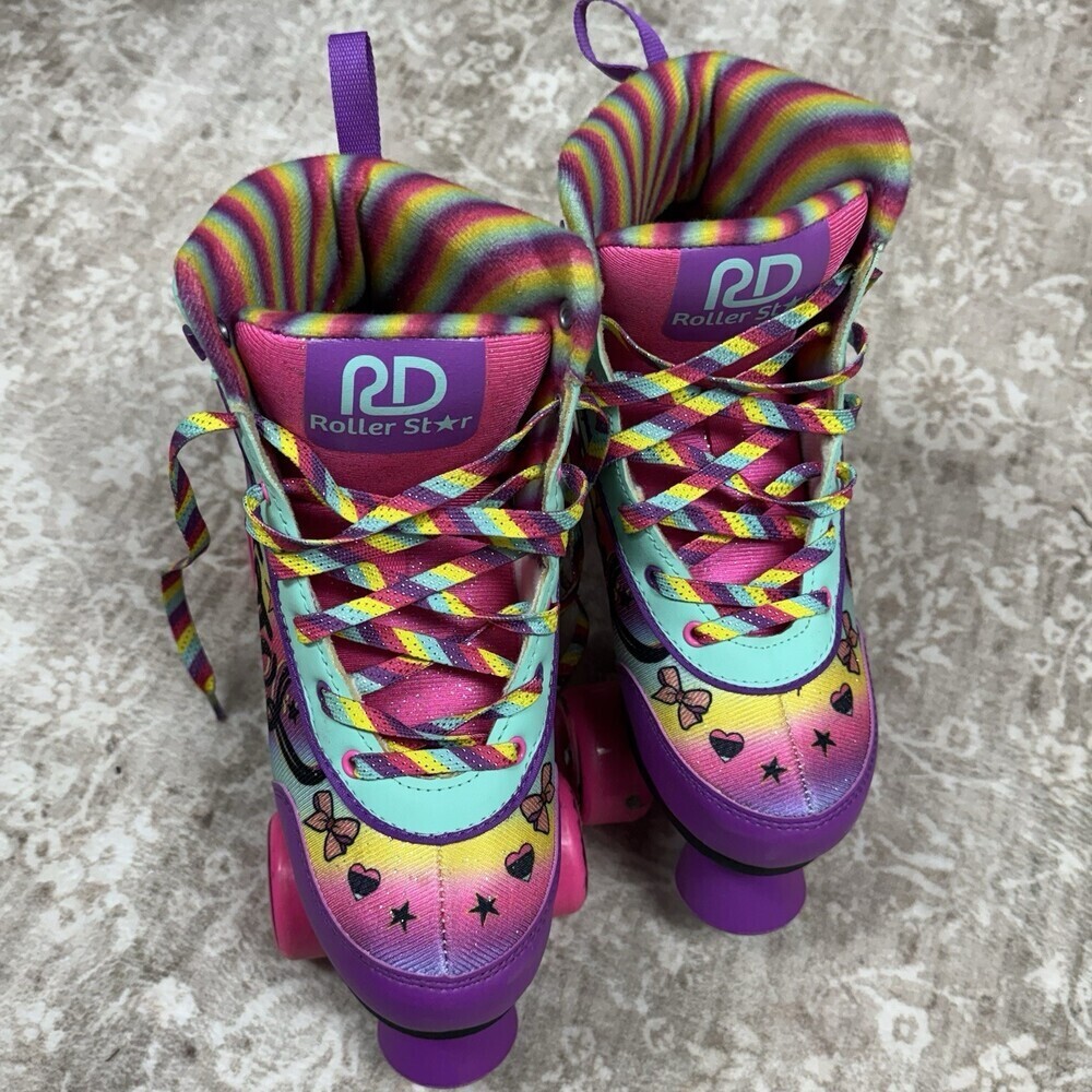 Roller Derby JoJo Siwa Adjustable Quad Star Roller‎ Skates Youth Size 3-6 Multi